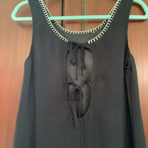 NWOT BOHO THML Floral Embroidered Dress XS ties up back - Picture 8 of 8